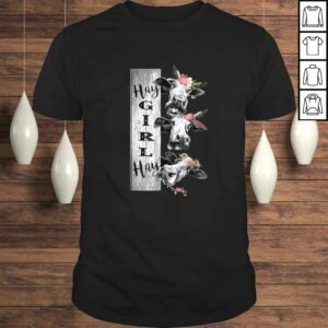 Heifer Hay Girl Hay Crazy Cow With Boho Flowers TShirt Heifer Hay Girl Hay Crazy Cow With Boho Flowers TShirt