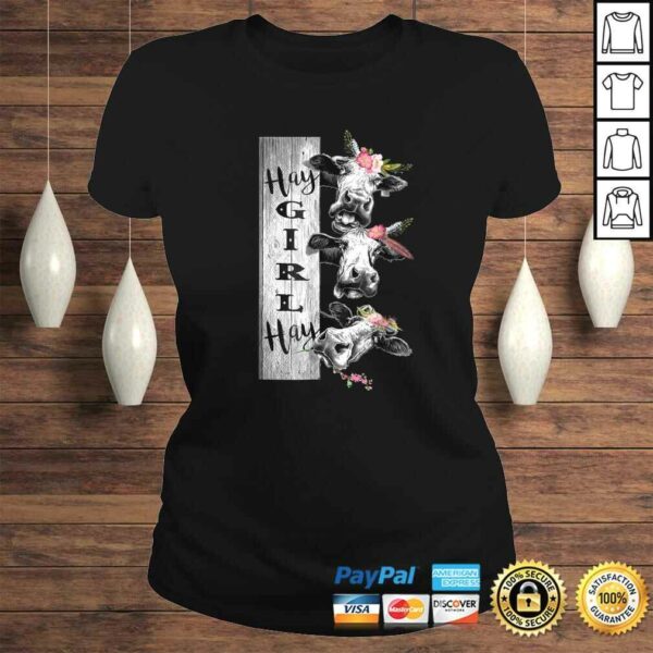 Heifer Hay Girl Hay Crazy Cow With Boho Flowers TShirt