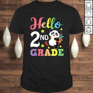 Hello 2nd Grade Cute Panda Back To School Student Shirt Hello 2nd Grade Cute Panda Back To School Student Shirt