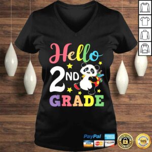 Hello 2nd Grade Cute Panda Back To School Student Shirt