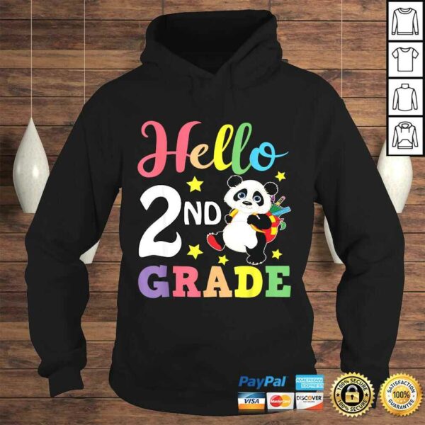 Hello 2nd Grade Cute Panda Back To School Student Shirt