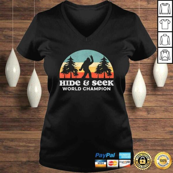 Hide & Seek World Champion Bigfoot Funny Peace OuT-shirt