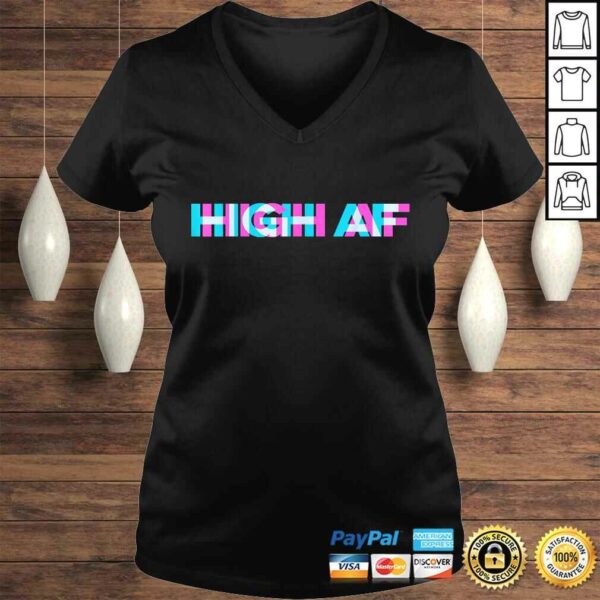 High AF Trippy & Cool Optical Illusion Text Design TShirt