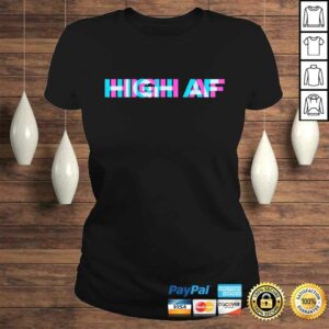 High AF Trippy Cool Optical Illusion Text Design TShirt 3