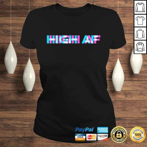 High AF Trippy & Cool Optical Illusion Text Design TShirt