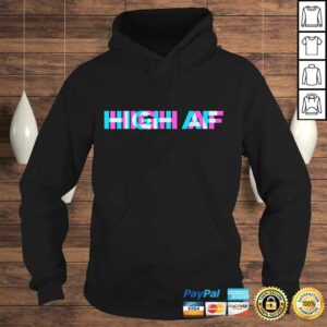 High AF Trippy Cool Optical Illusion Text Design TShirt 4