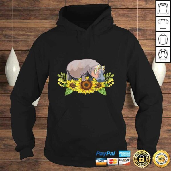 Hippo Sunflower Shirt Hippo Lover V-Neck T-Shirt