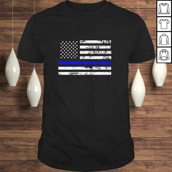 Hoodie SweaShirt Blue Line American Flag Support Police