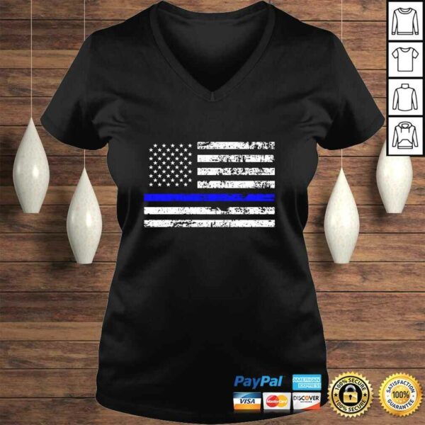 Hoodie SweaShirt Blue Line American Flag Support Police