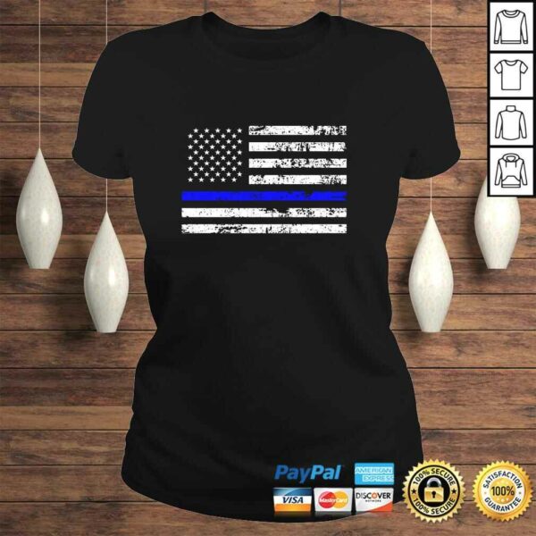 Hoodie SweaShirt Blue Line American Flag Support Police