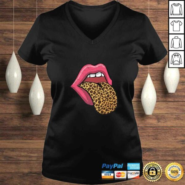 Hot Pink Lips Leopard Tongue Shirt