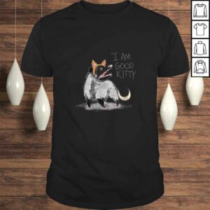 I AM GOOD KITTY Opossum V-Neck T-Shirt I AM GOOD KITTY Opossum V-Neck T-Shirt