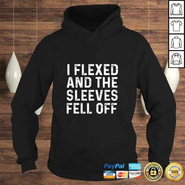 I Flexed And The Sleeves Fell Off Funny V-Neck T-Shirt