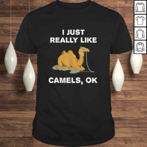I Just Really Like Camels OK Funny Camel V-Neck T-Shirt I Just Really Like Camels OK Funny Camel V-Neck T-Shirt