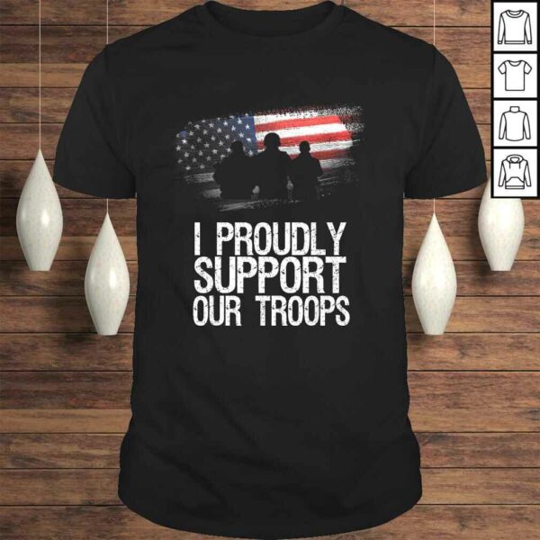 I Proudly Support Our Troops Veteran’s Day Vintage Usa Flag Shirt