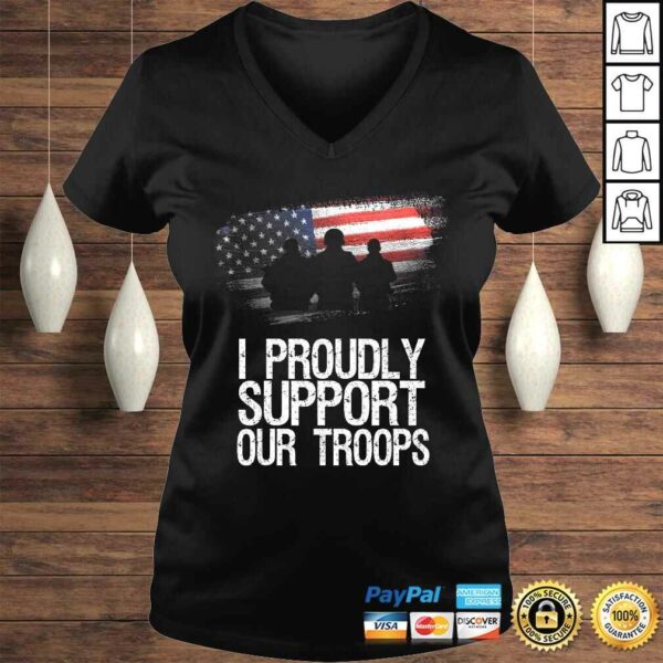 I Proudly Support Our Troops Veteran’s Day Vintage Usa Flag Shirt