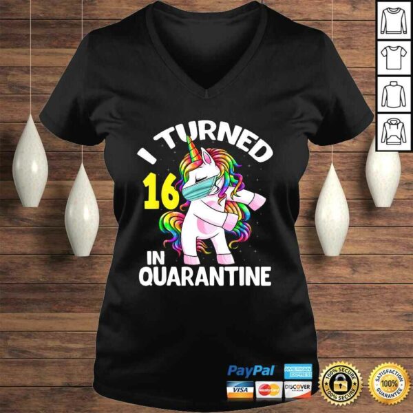 I Turned 16 In Quarantine Flossing Unicorn 16th Birthday TShirt