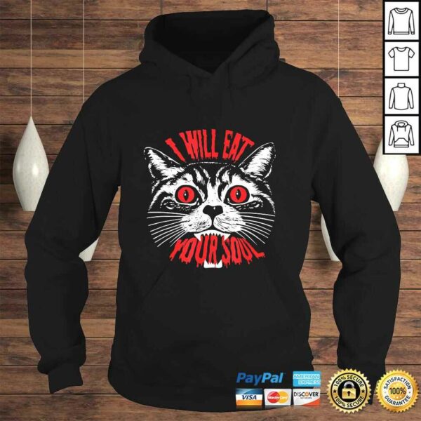 I Will Eat Your Soul Satanic Cat Spooky Gift for Halloween T-shirt