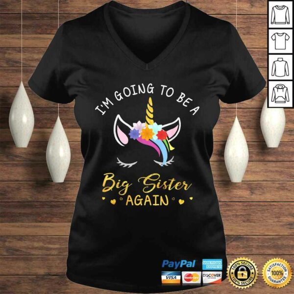 I’m Going To Be A Big Sister Again Unicorn Shirt for Girls