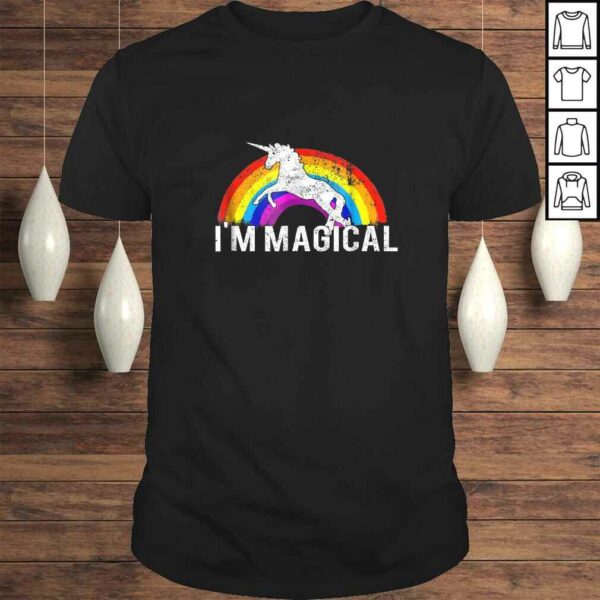 I’m Magical Unicorn In Rainbow Shirt Funny and Pretty Tee