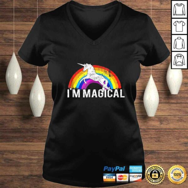 I’m Magical Unicorn In Rainbow Shirt Funny and Pretty Tee