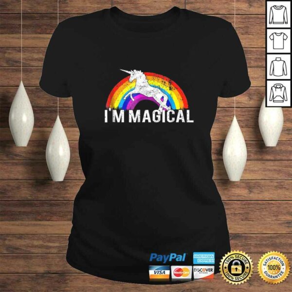 I’m Magical Unicorn In Rainbow Shirt Funny and Pretty Tee