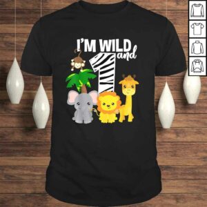 I’m Wild and 1 Zoo Theme Birthday Shirt Safari Jungle Animal I’m Wild and 1 Zoo Theme Birthday Shirt Safari Jungle Animal