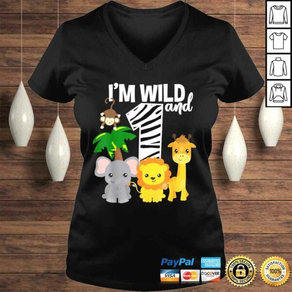 I’m Wild and 1 Zoo Theme Birthday Shirt Safari Jungle Animal