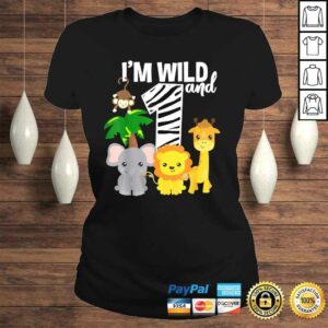 I'm Wild and 1 Zoo Theme Birthday Shirt Safari Jungle Animal 2 Im Wild and 1 Zoo Theme Birthday Shirt Safari Jungle Animal 3