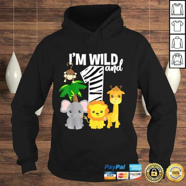 I’m Wild and 1 Zoo Theme Birthday Shirt Safari Jungle Animal