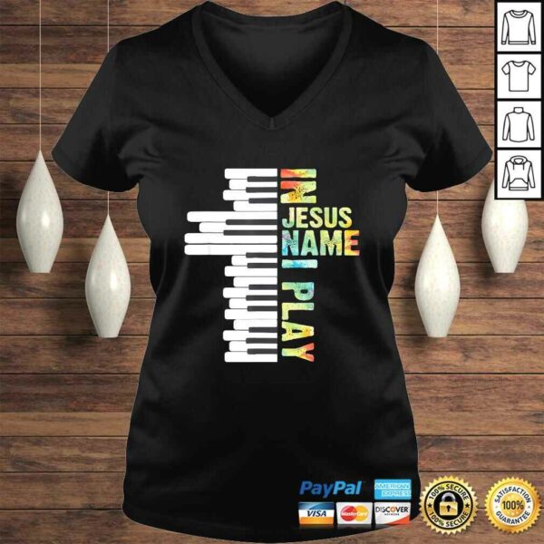 In Jesus Name I Play Piano Christian Music Vintage TShirt