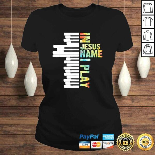 In Jesus Name I Play Piano Christian Music Vintage TShirt