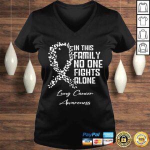 In This Family No One Fights Alone Shirt Lung Cancer 1 In This Family No One Fights Alone Shirt Lung Cancer 2