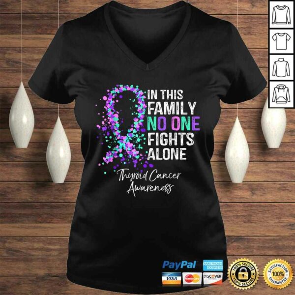 In This Family No One Fights Alone Shirt Thyroid Cancer