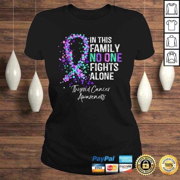 In This Family No One Fights Alone Shirt Thyroid Cancer