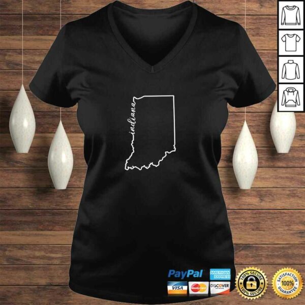 Indiana Silhouette Shirt with Hand lettered Outline