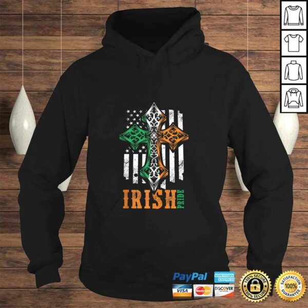 Irish American Flag Celtic cross V-Neck T-Shirt