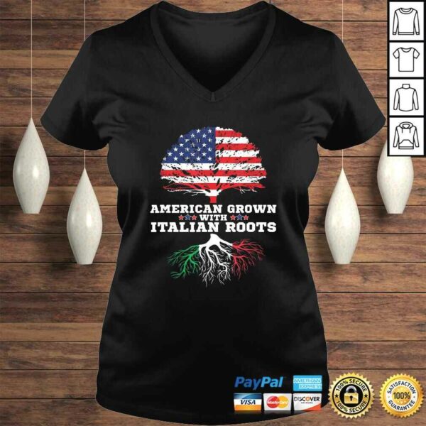 Italy Roots Gift American Grown Italian Roots Italia Tee T-Shirt