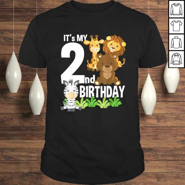 It’s My 2nd Birthday Zoo Theme Birthday Safari Jungle Animal Tee Shirt