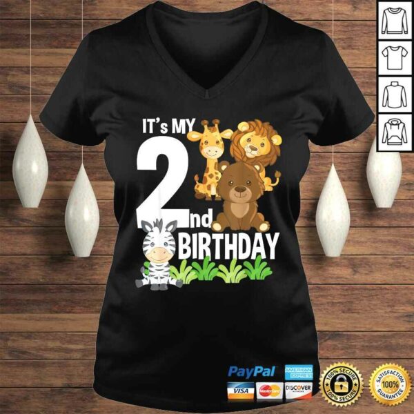 It’s My 2nd Birthday Zoo Theme Birthday Safari Jungle Animal Tee Shirt