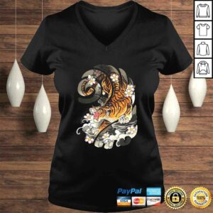 Japanese Tattoo Style Tiger Traditional & Shirt Design