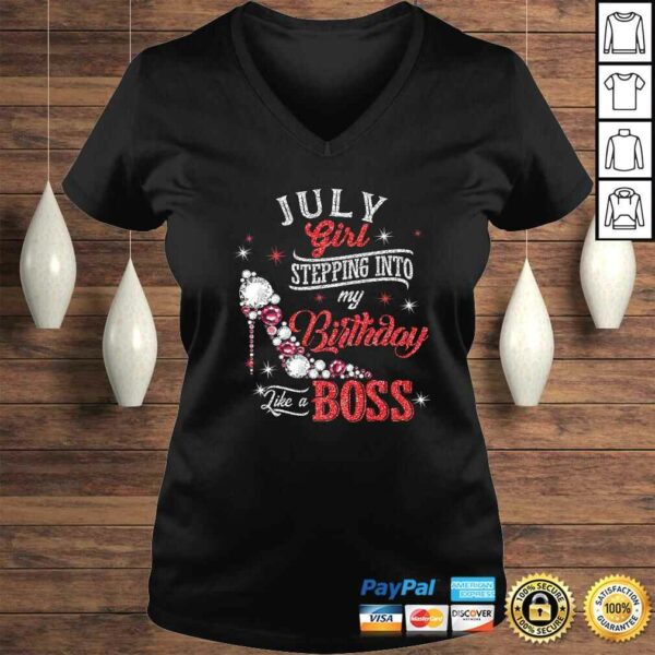 July Girl Stepping Into Birthday Like Boss Shirt Cancer Leo Shirt