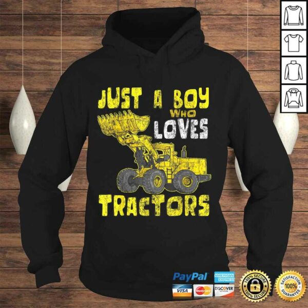 Just A Boy Who Loves Tractors Construction Kid Birthday T-shirt