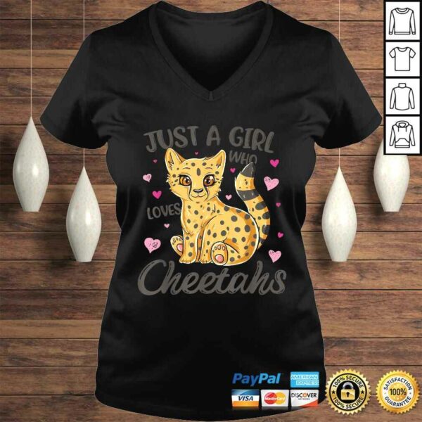 Just A Girl Who Loves Cheetahs Women Cheetah Cat Lover Gift TShirt