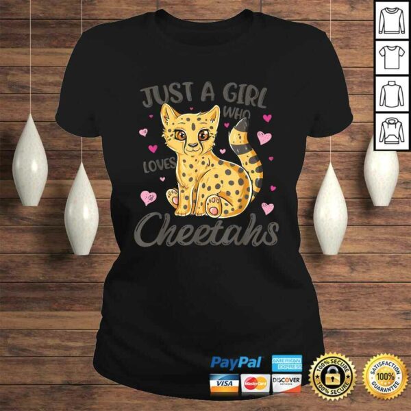 Just A Girl Who Loves Cheetahs Women Cheetah Cat Lover Gift TShirt