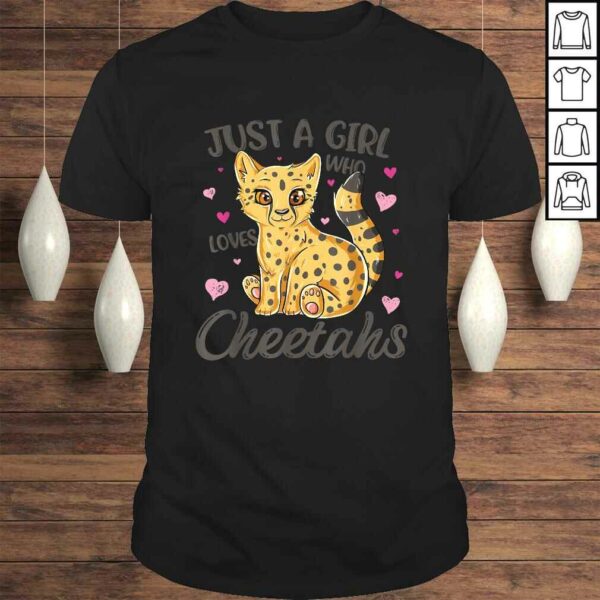 Just A Girl Who Loves Cheetahs Women Cheetah Cat Lover Tee Shirt