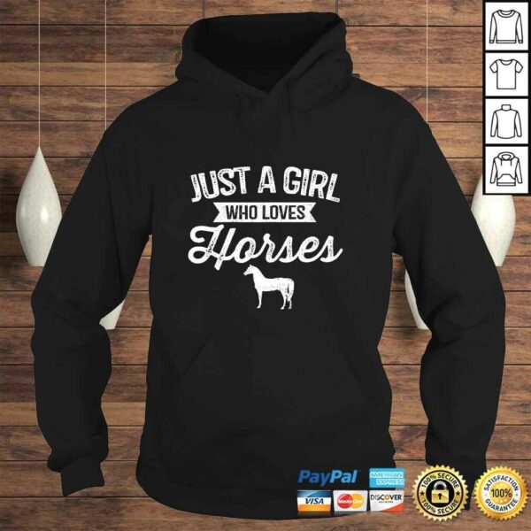 Just A Girl Who Loves Horses Horseback Riding Lover Shirt