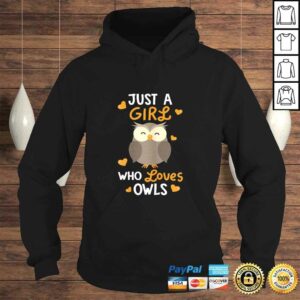 Just A Girl Who Loves Owls Shirt Cute Owl Lover V-Neck T-Shirt 3 Just A Girl Who Loves Owls Shirt Cute Owl Lover V Neck T Shirt 4