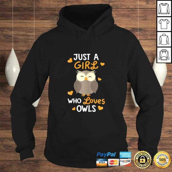 Just A Girl Who Loves Owls Shirt Cute Owl Lover V-Neck T-Shirt