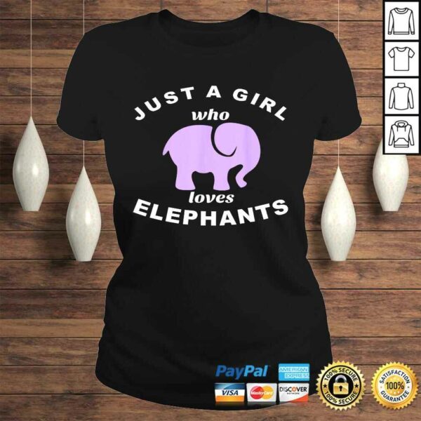 Just A Girl Who Loves Purple Elephants Gift TShirt